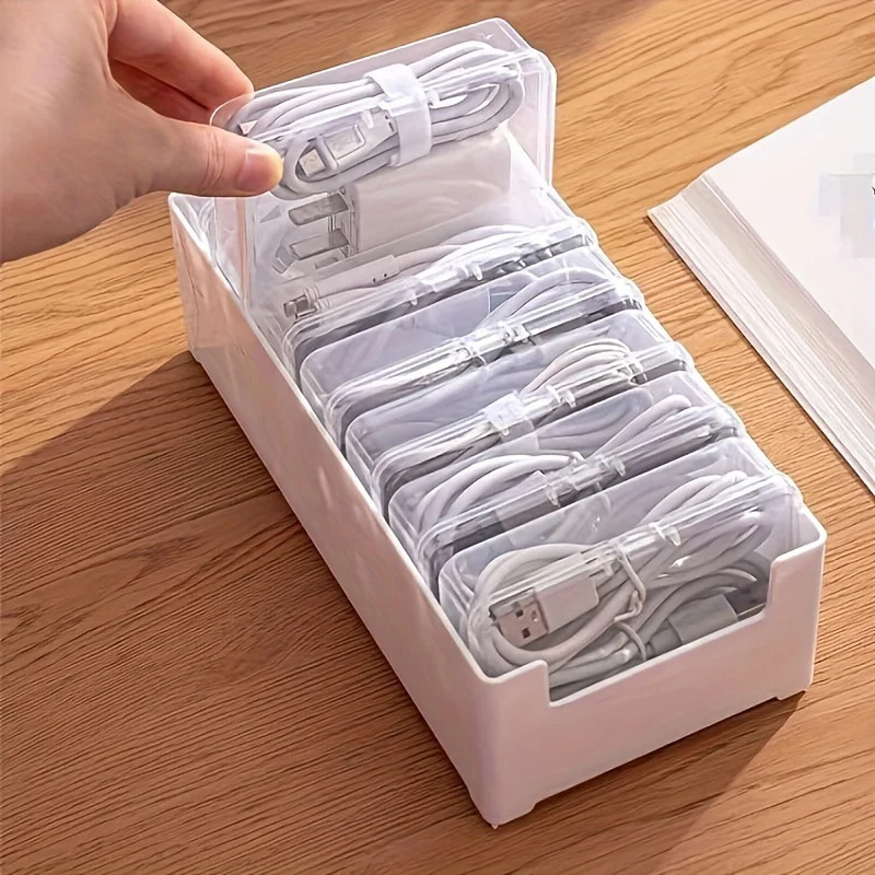 Cable Management Box - Data Cable Storage Box with 7