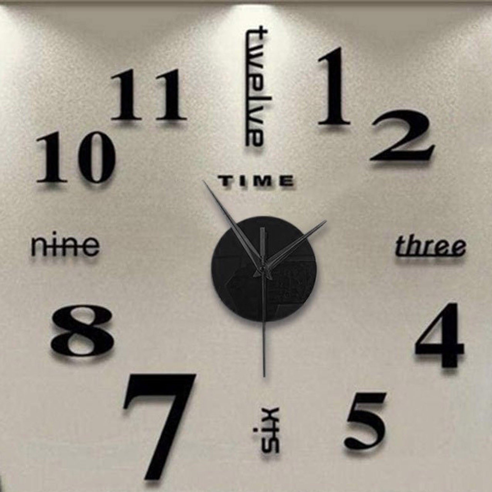 Home Office Hours - Frameless Diy Wall Mute Clock 3d