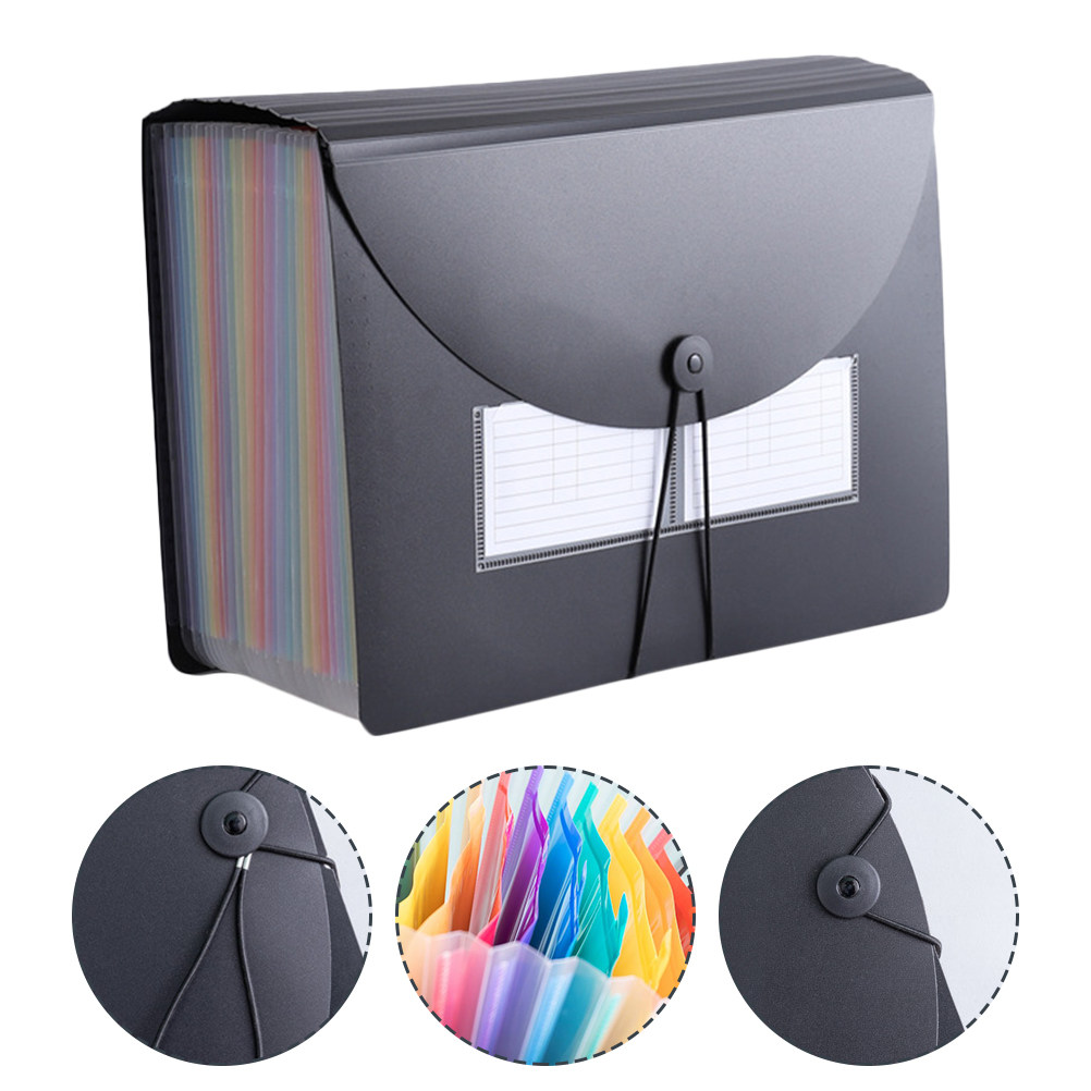 Home Office Travel Document - Rainbow Accordion File Folder Plastic Portable