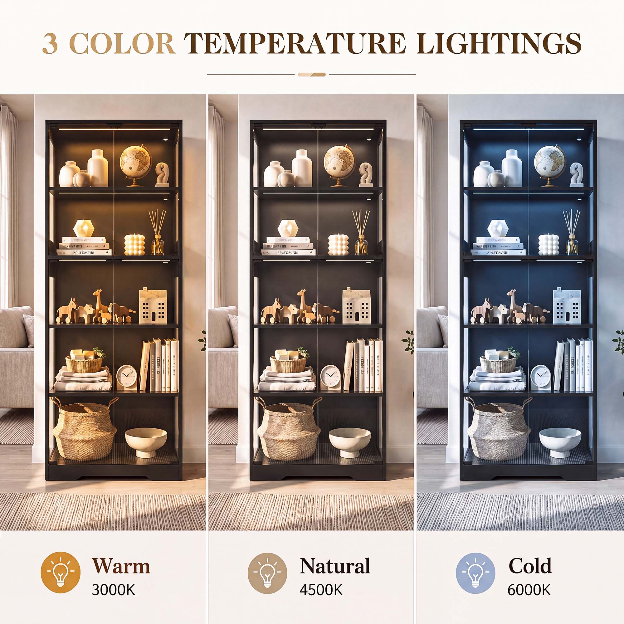 TCGBKAF 5‑Tier Display Cabinet - Home Office Furniture recension och pris