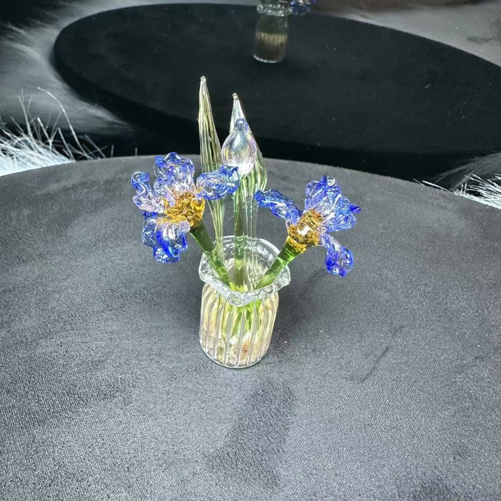 1 PC Handmade Glass Floral Bou - Plant Desk Mini recension och pris