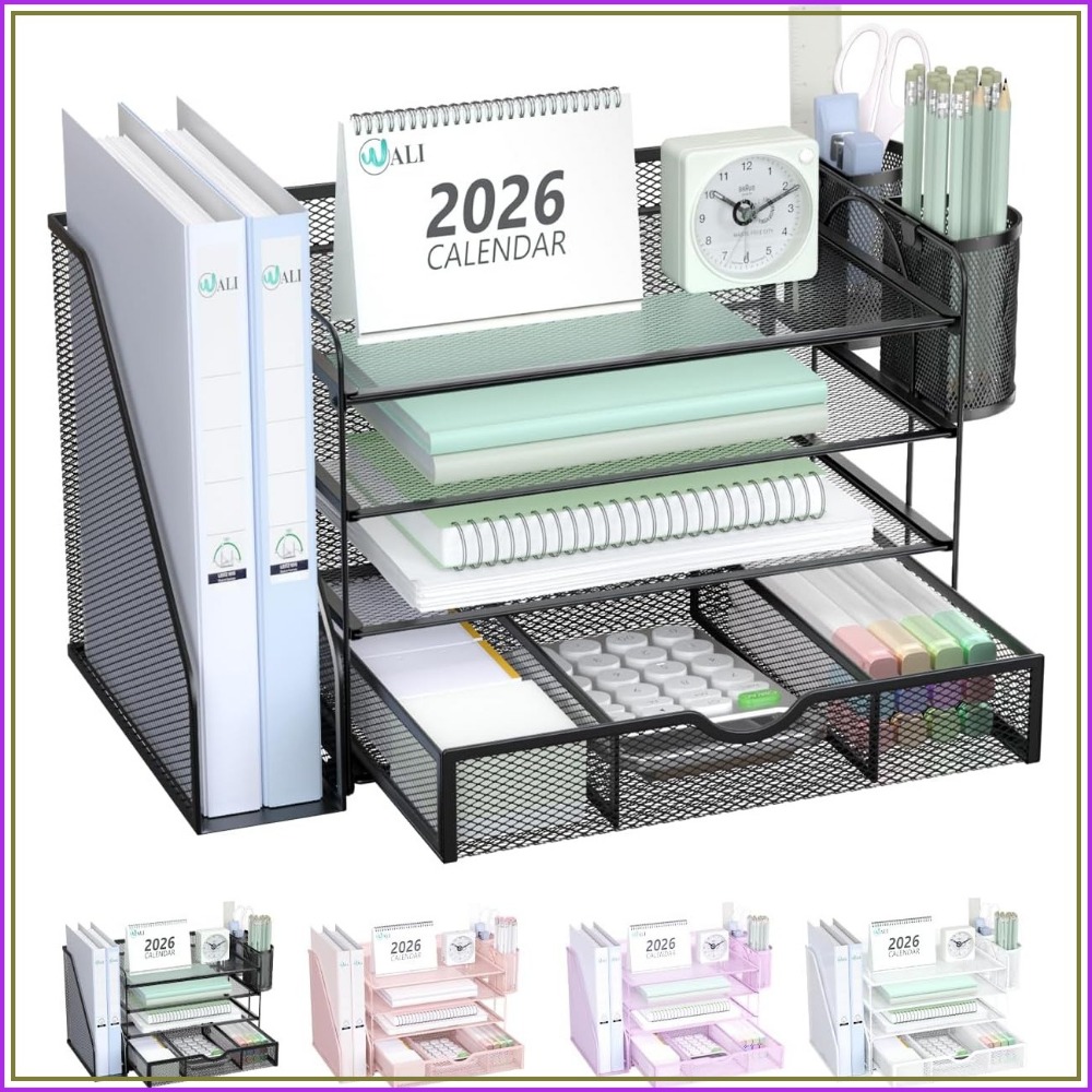 4-Tier Desktop File Organizer  - Home Office Desk With Drawers recension och pris