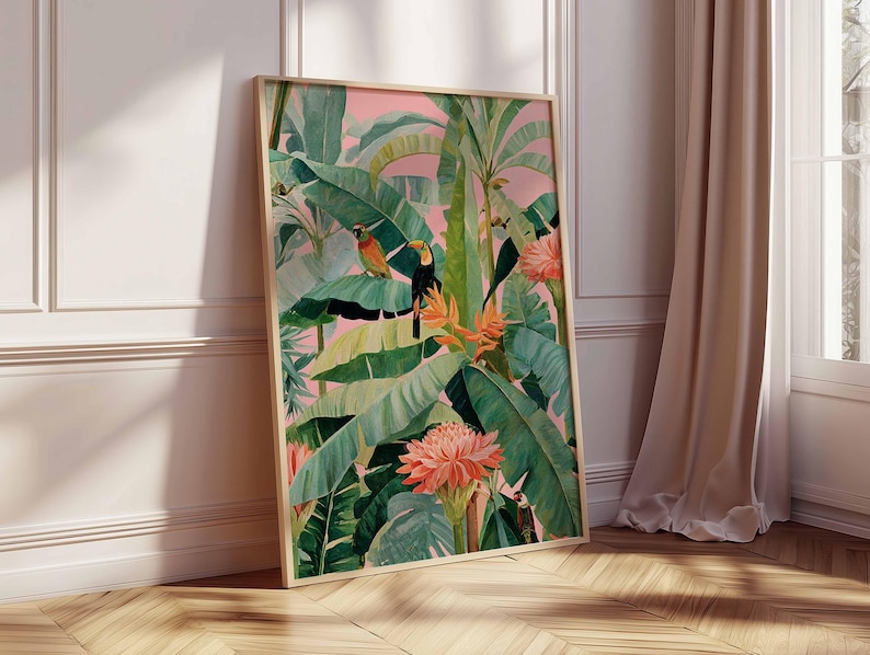1pc Retro Tropical Canvas Post - Home Office Furniture recension och pris