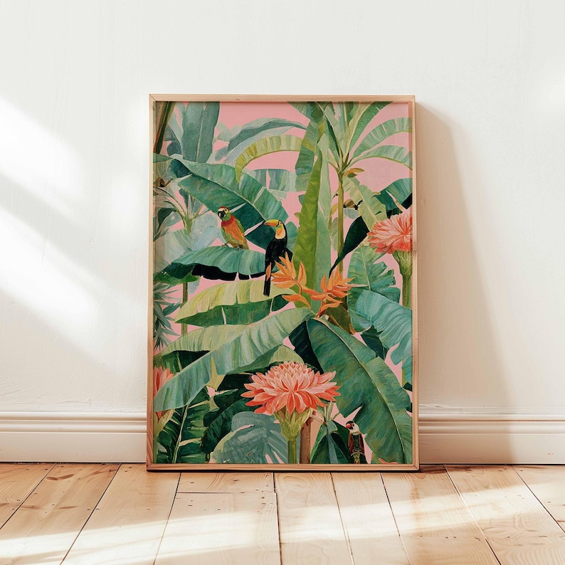 1pc Retro Tropical Canvas Post - Home Office Furniture recension och pris