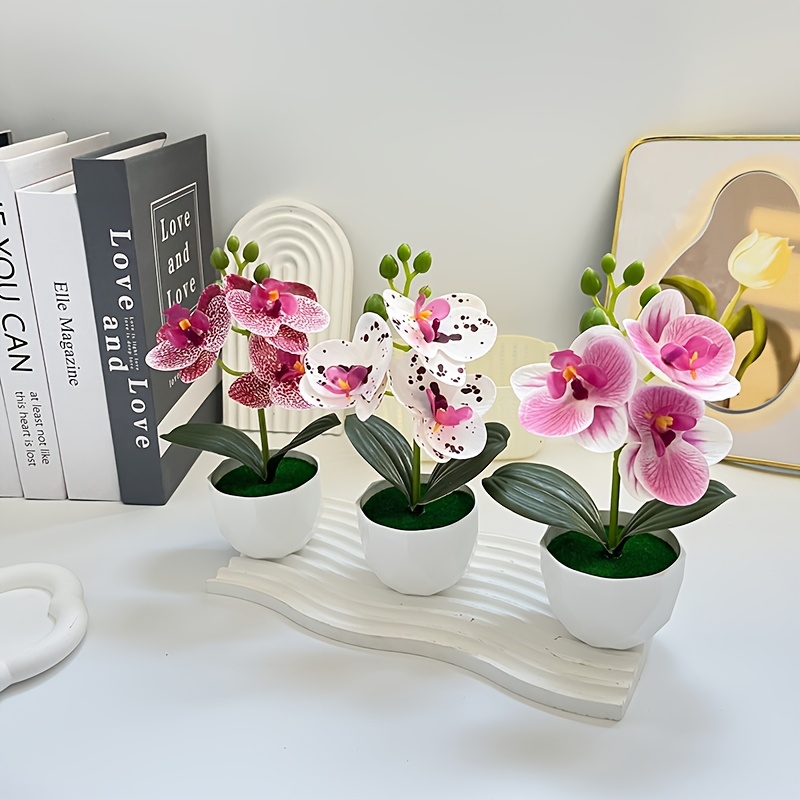 3pcs Artificial Phalaenopsis O - Plant Desk Mini recension och pris