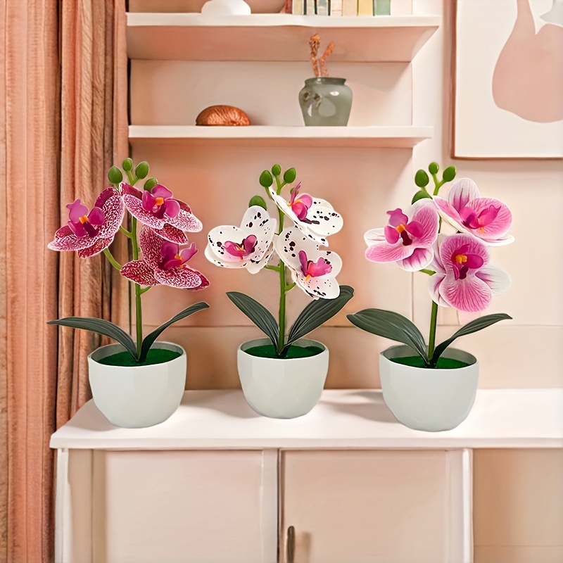 3pcs Artificial Phalaenopsis O - Plant Desk Mini recension och pris