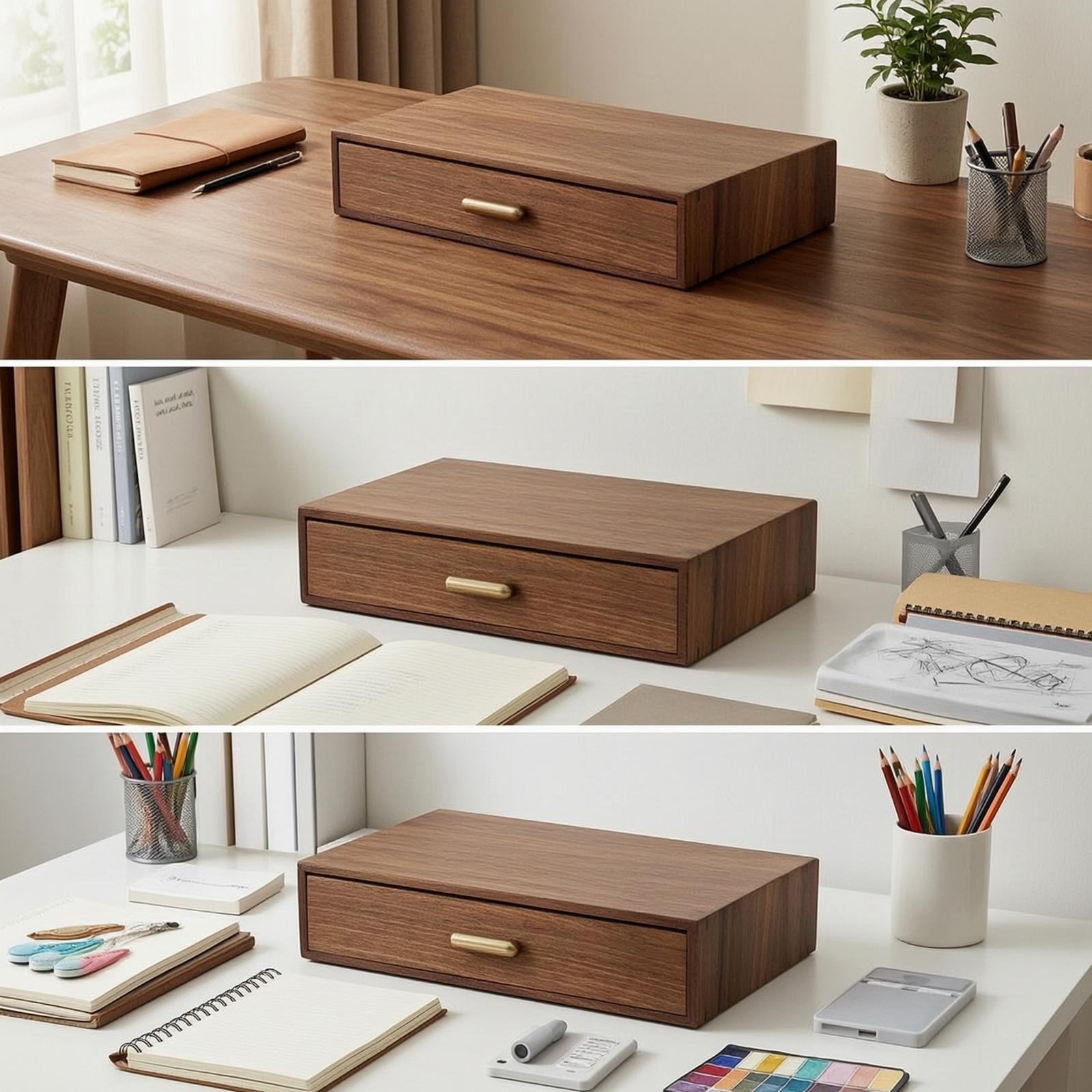 Wooden Desktop Storage Drawer  - Home Office Desk With Drawers recension och pris