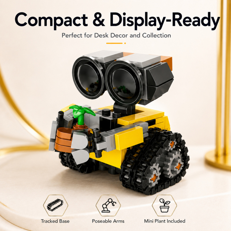 Mini Robot Building Blocks Set - Plant Desk Mini recension och pris