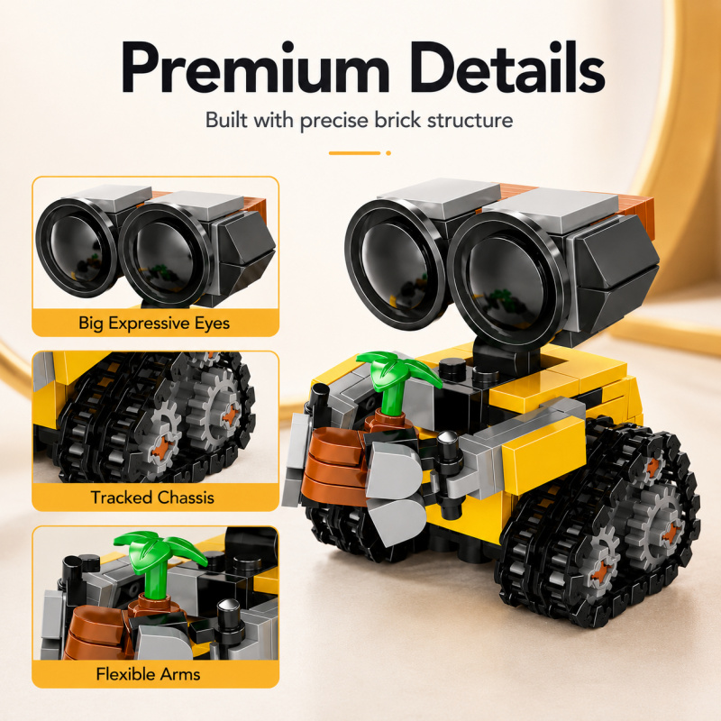 Mini Robot Building Blocks Set - Plant Desk Mini recension och pris