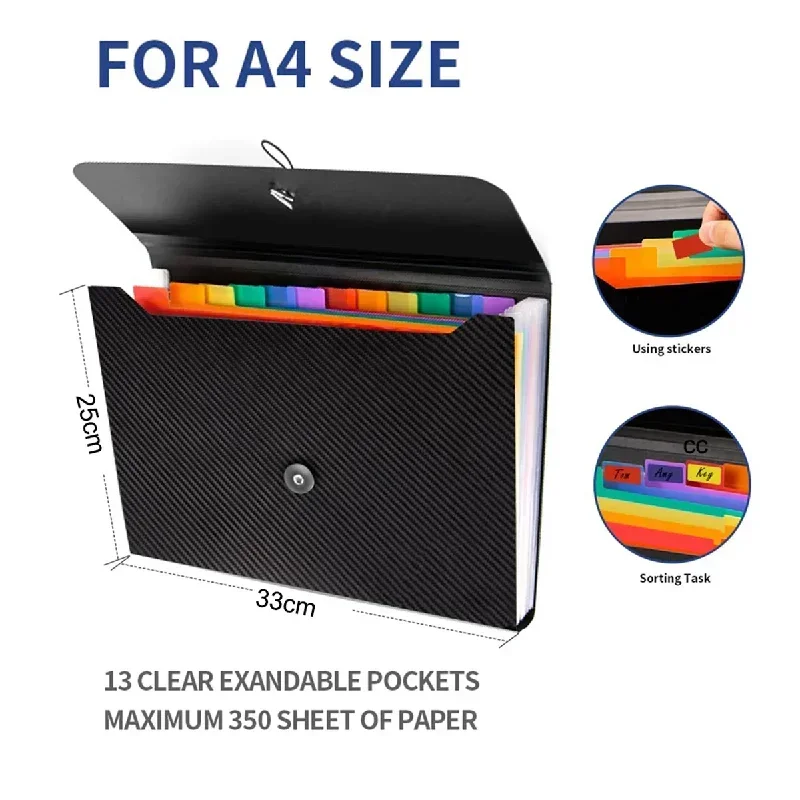 13 Pockets Expanding File Fold - Home Office Travel Document recension och pris