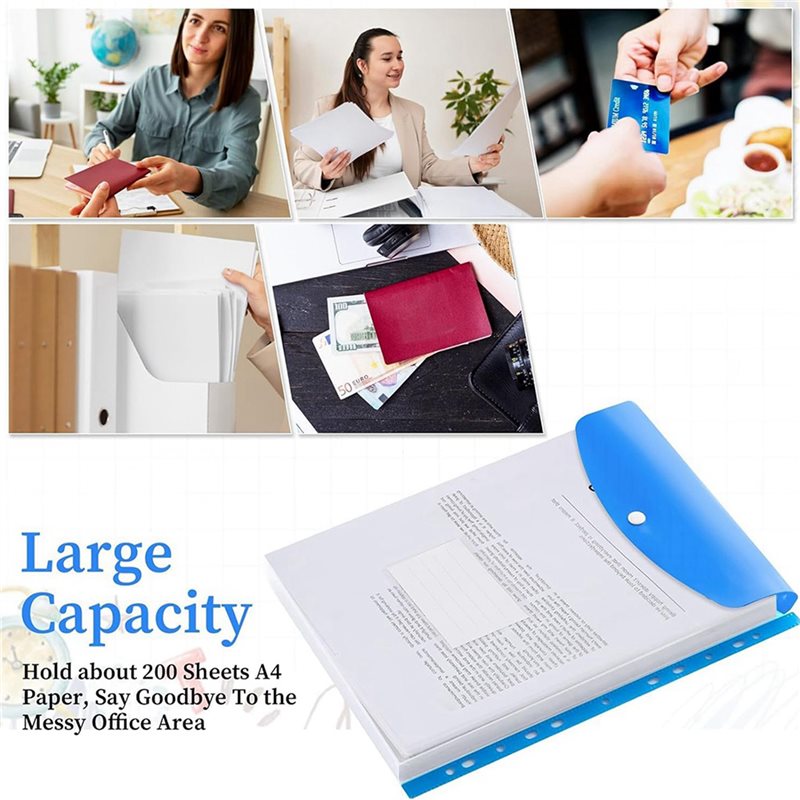 ABRI-A4 Plastic Wallets, 24 Pa - Home Office Travel Document recension och pris