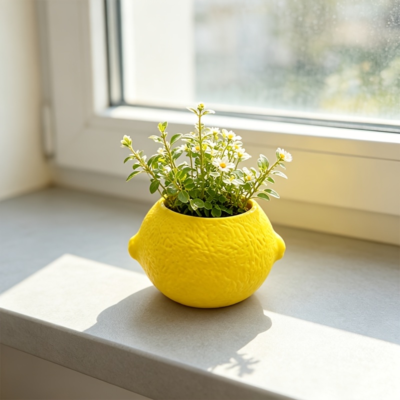 Lemon Shape Decorative Planter - Plant Desk Mini recension och pris