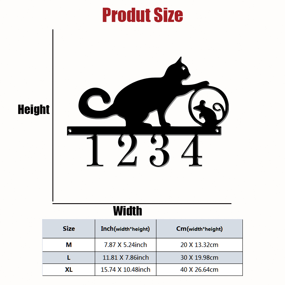 1Pc Custom cat Metal Door Stre - Home Office Windows recension och pris