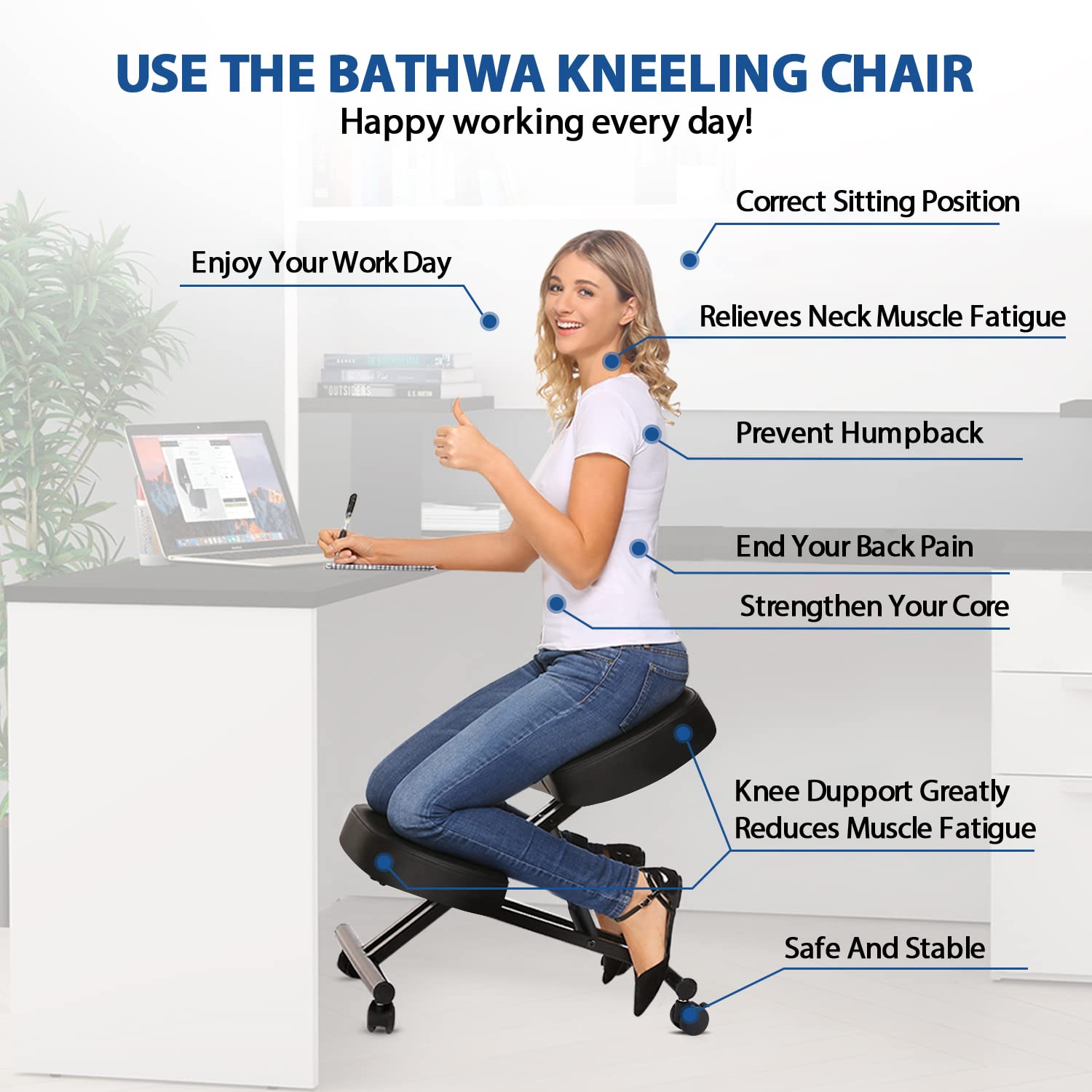 Kneeling Chair Ergonomic for O - Home Office Furniture recension och pris