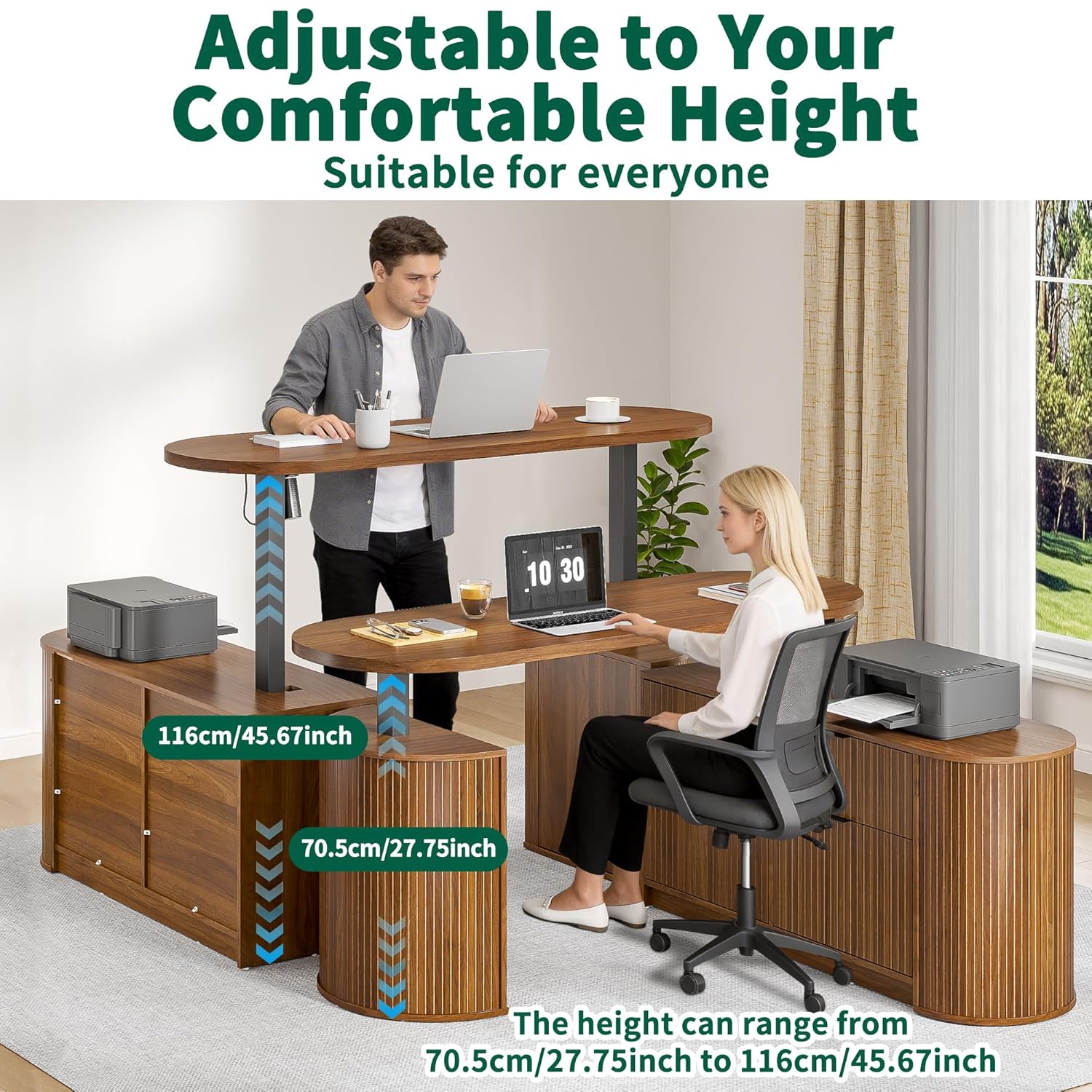 Mid Century Modern Electric L  - Standing Desk Electric recension och pris
