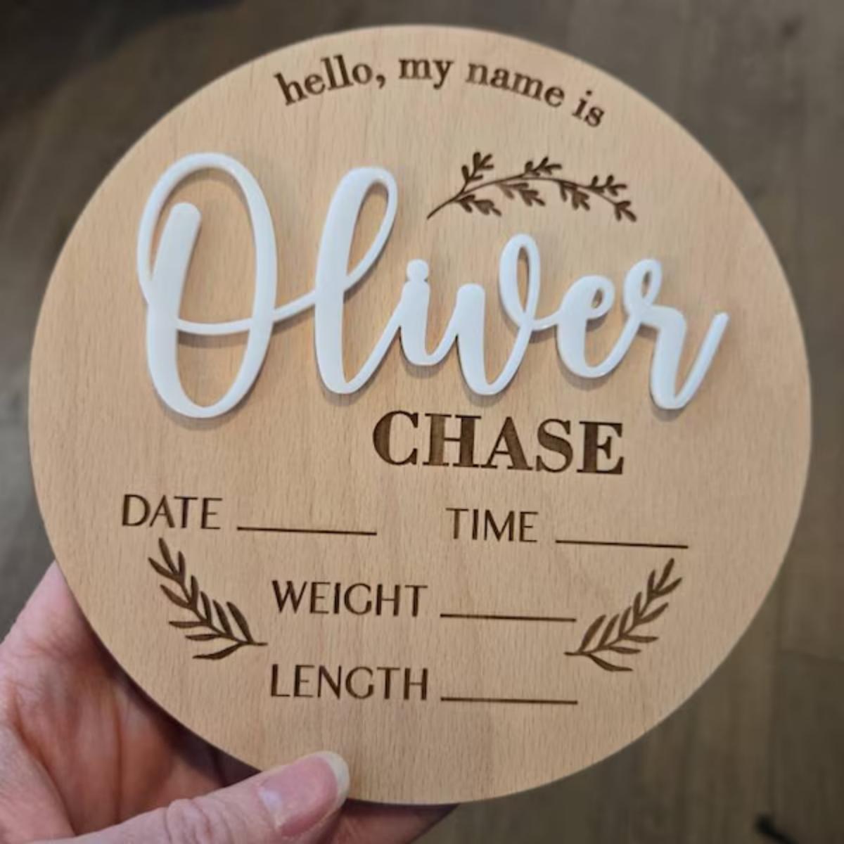 1Pc Custom Baby Announcement S - Home Office Ideas recension och pris