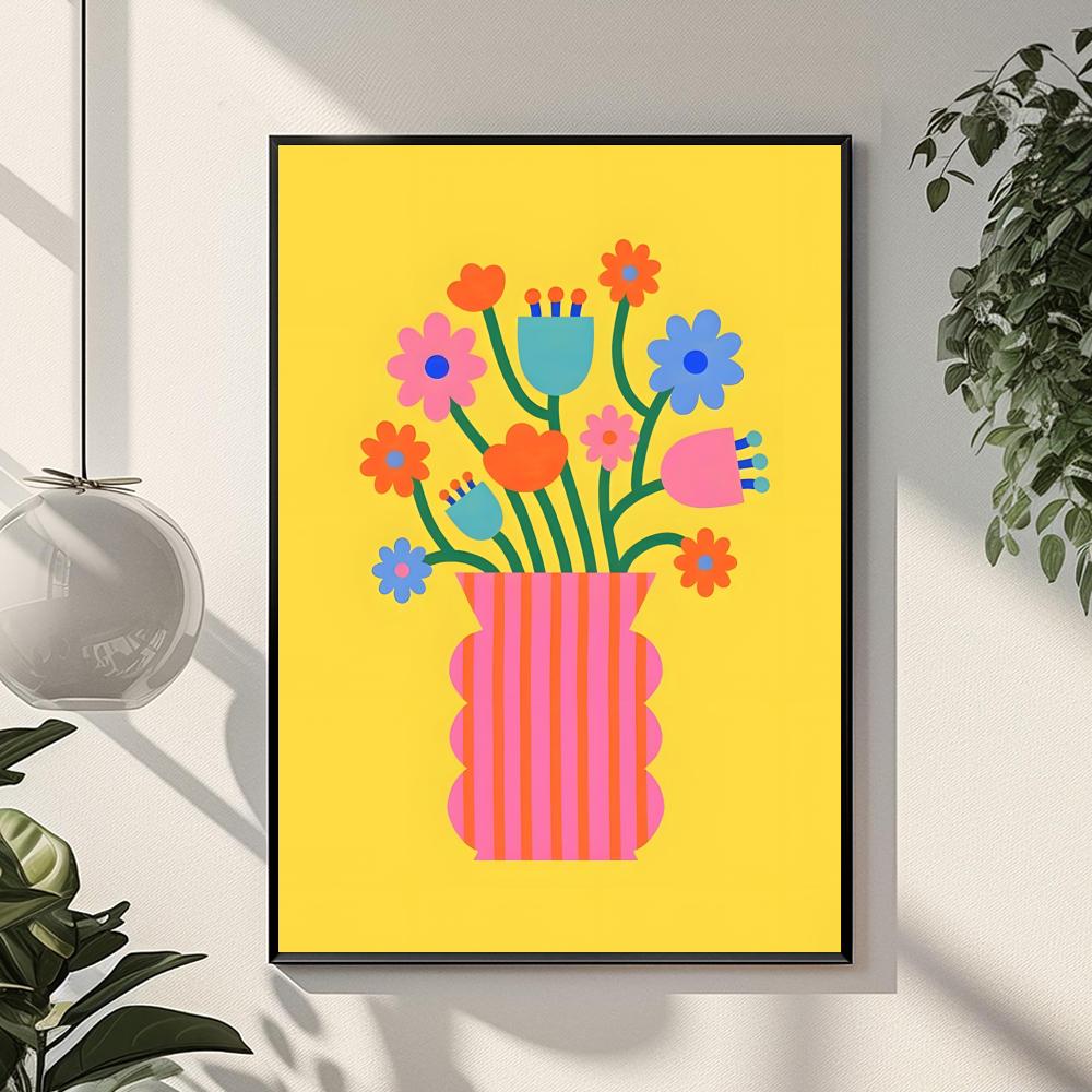 Pink Flower Market Vase Painti - Home Office Marketing recension och pris
