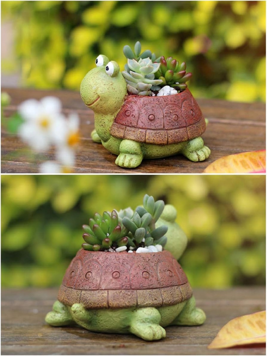 Cute Turtle Planter Succulent  - Plant Desk Mini recension och pris