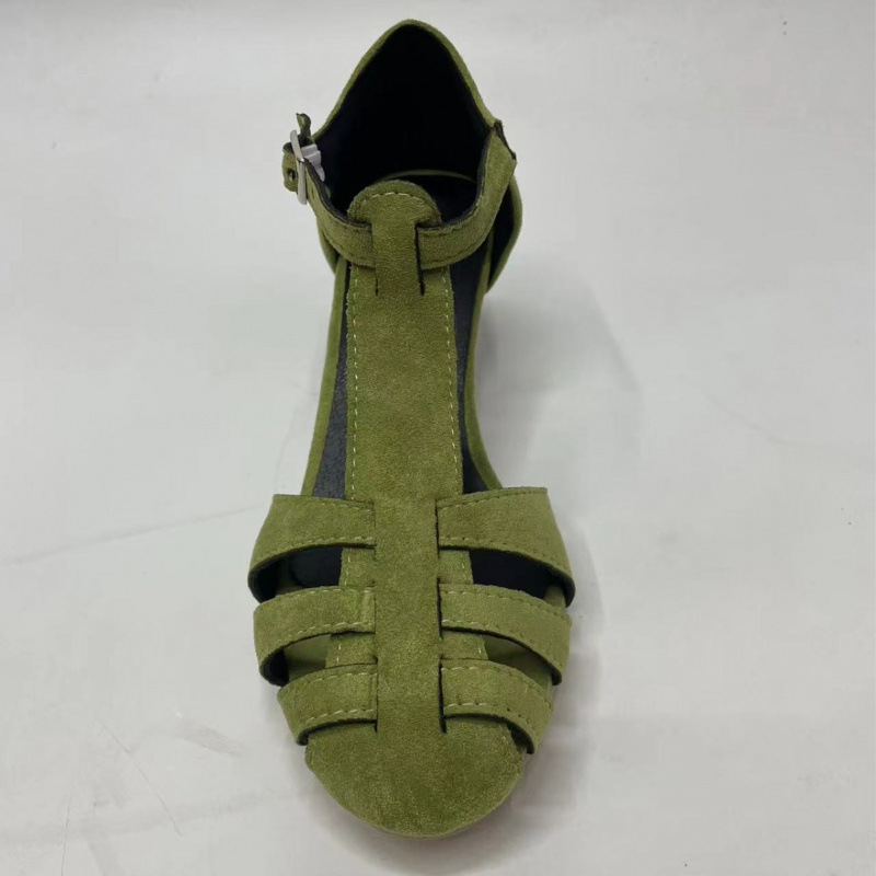 Women's Green Suede Kitten Hee - Home Office Size recension och pris
