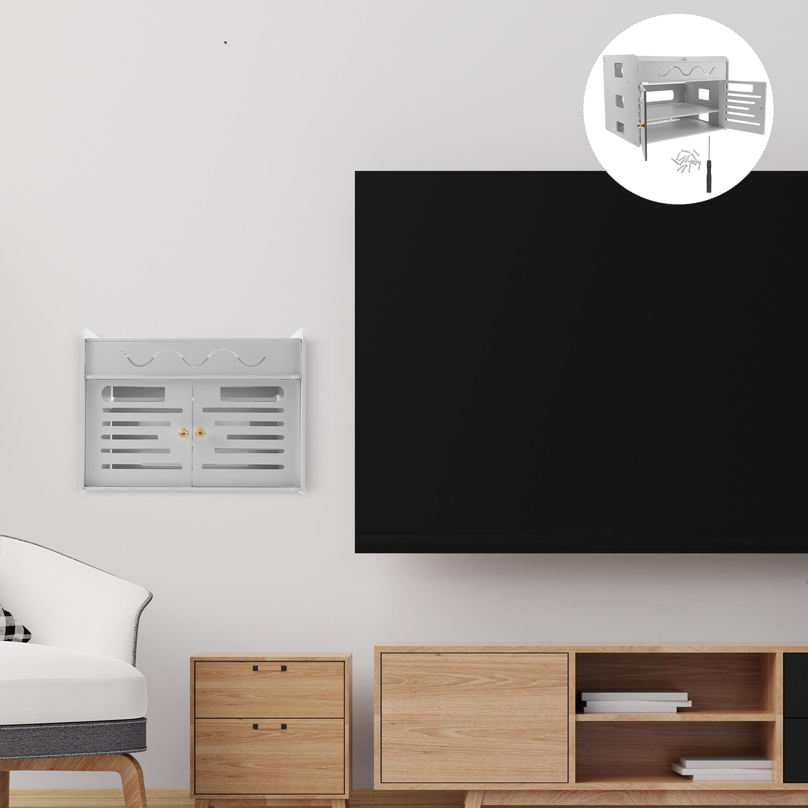 3-Layer WiFi Router Storage Bo - Cable Management Box recension och pris