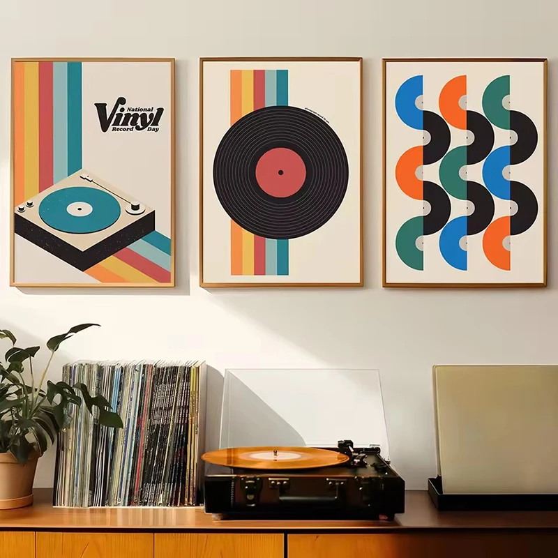 Mid Century Vinyl Record Canva - Home Office Furniture recension och pris