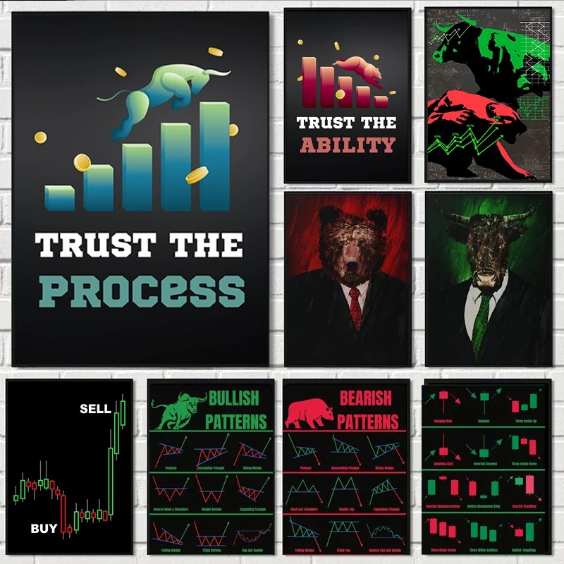 Neon Bulls&Bears Stock Market  - Home Office Marketing recension och pris
