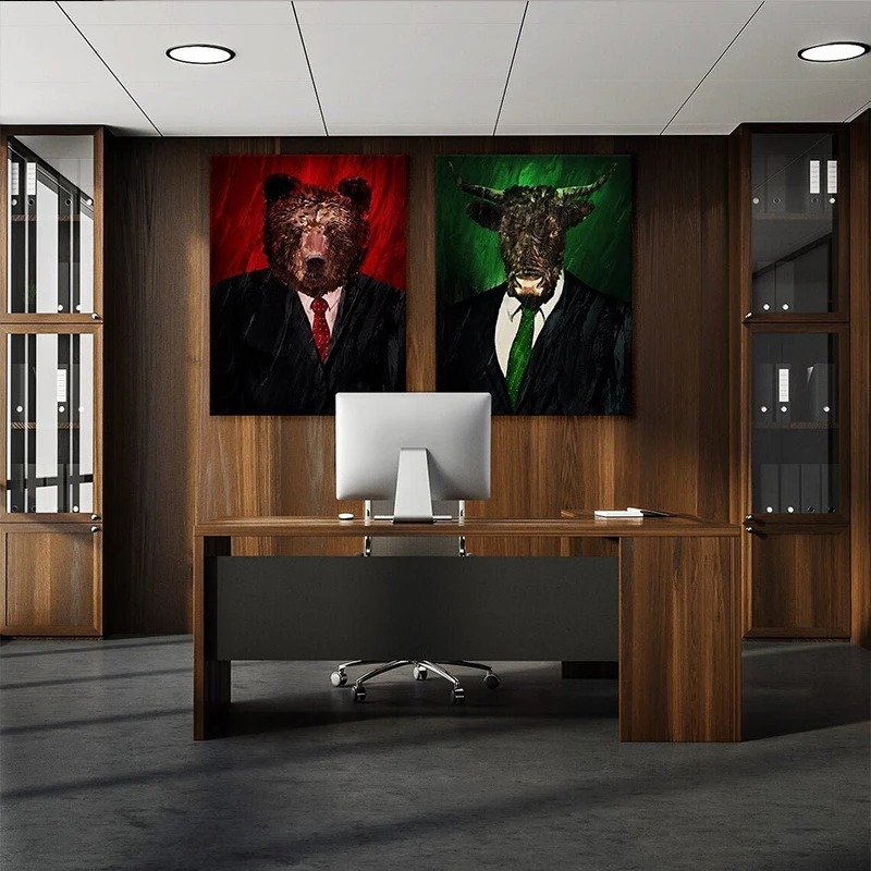 Neon Bulls&Bears Stock Market  - Home Office Marketing recension och pris