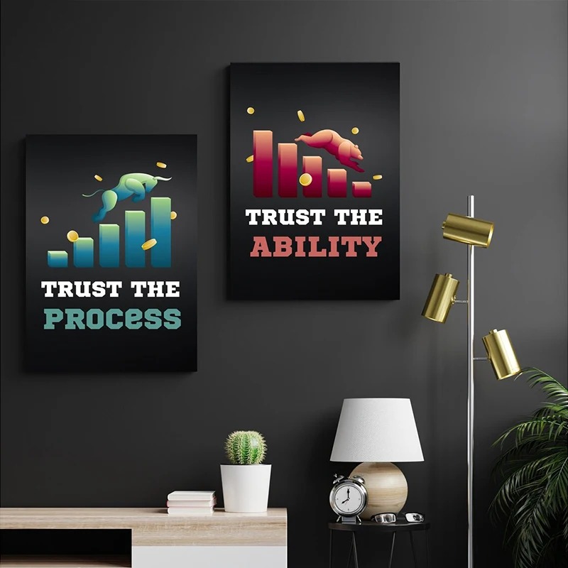 Neon Bulls&Bears Stock Market  - Home Office Marketing recension och pris