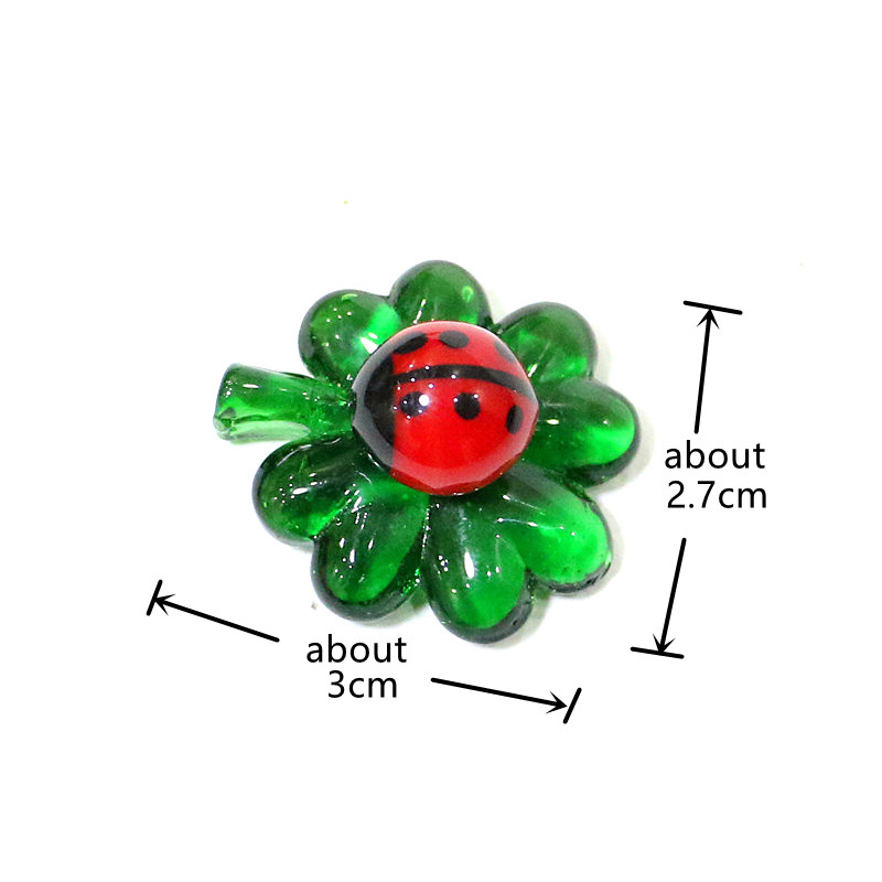 5pcs Green Mini Glass Four-Lea - Plant Desk Mini recension och pris