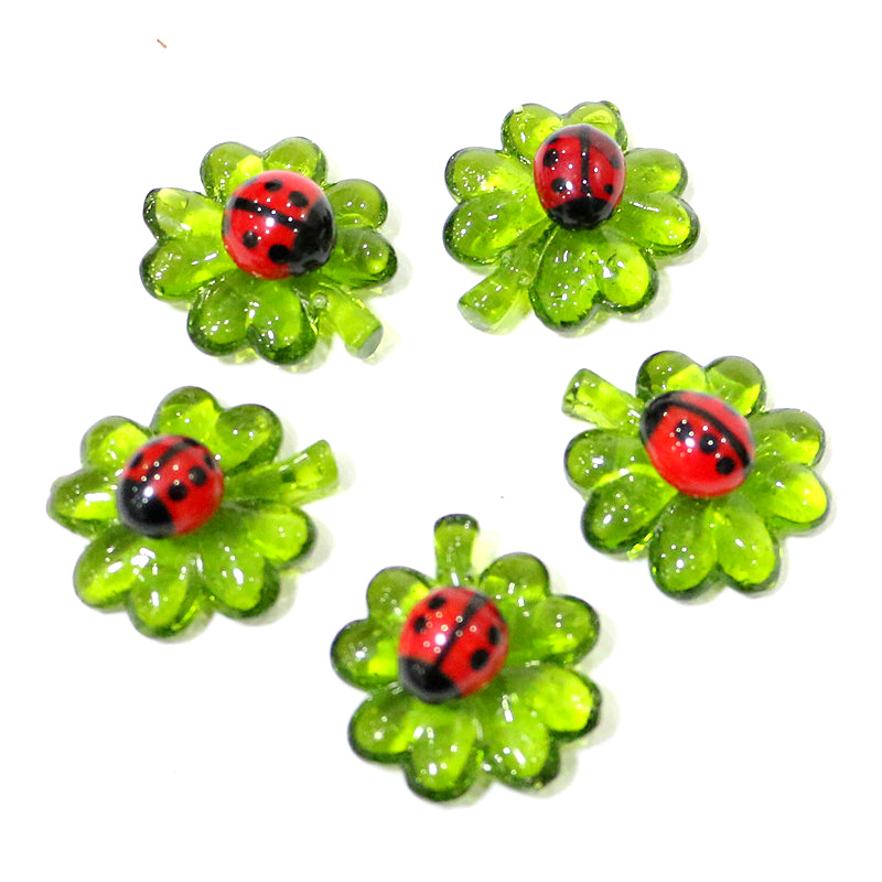5pcs Green Mini Glass Four-Lea - Plant Desk Mini recension och pris