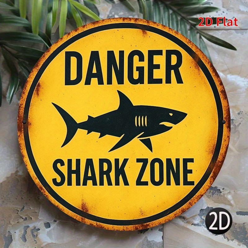 2D Metal Sign Shark Danger Zon - Home Office Ideas recension och pris