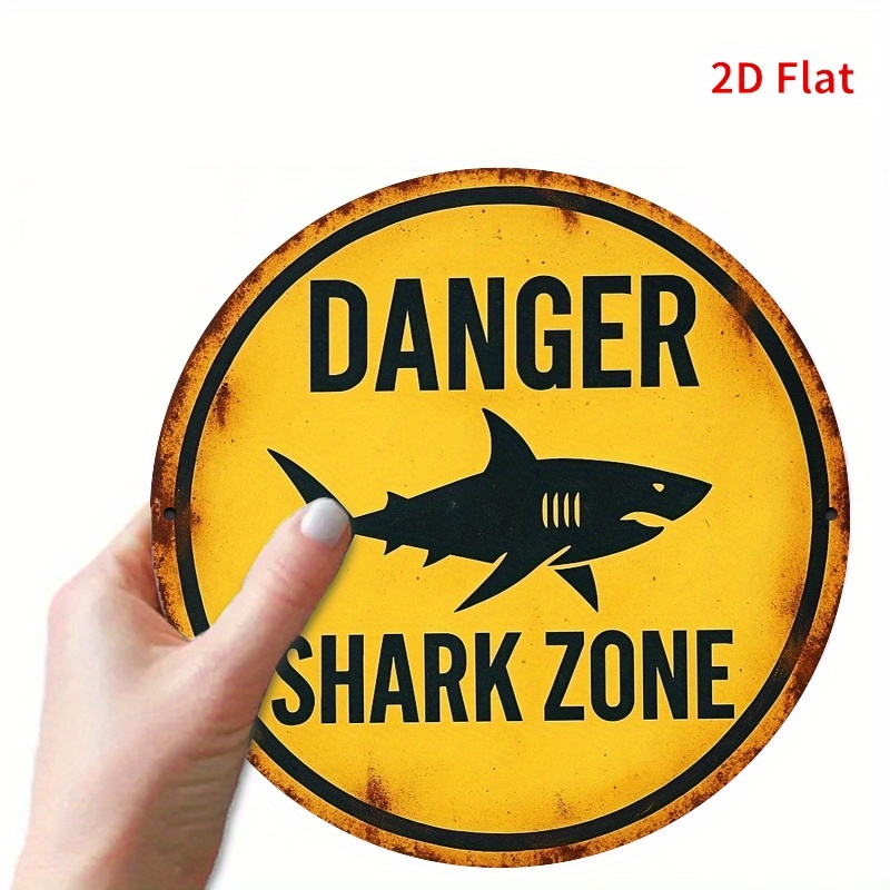 2D Metal Sign Shark Danger Zon - Home Office Ideas recension och pris