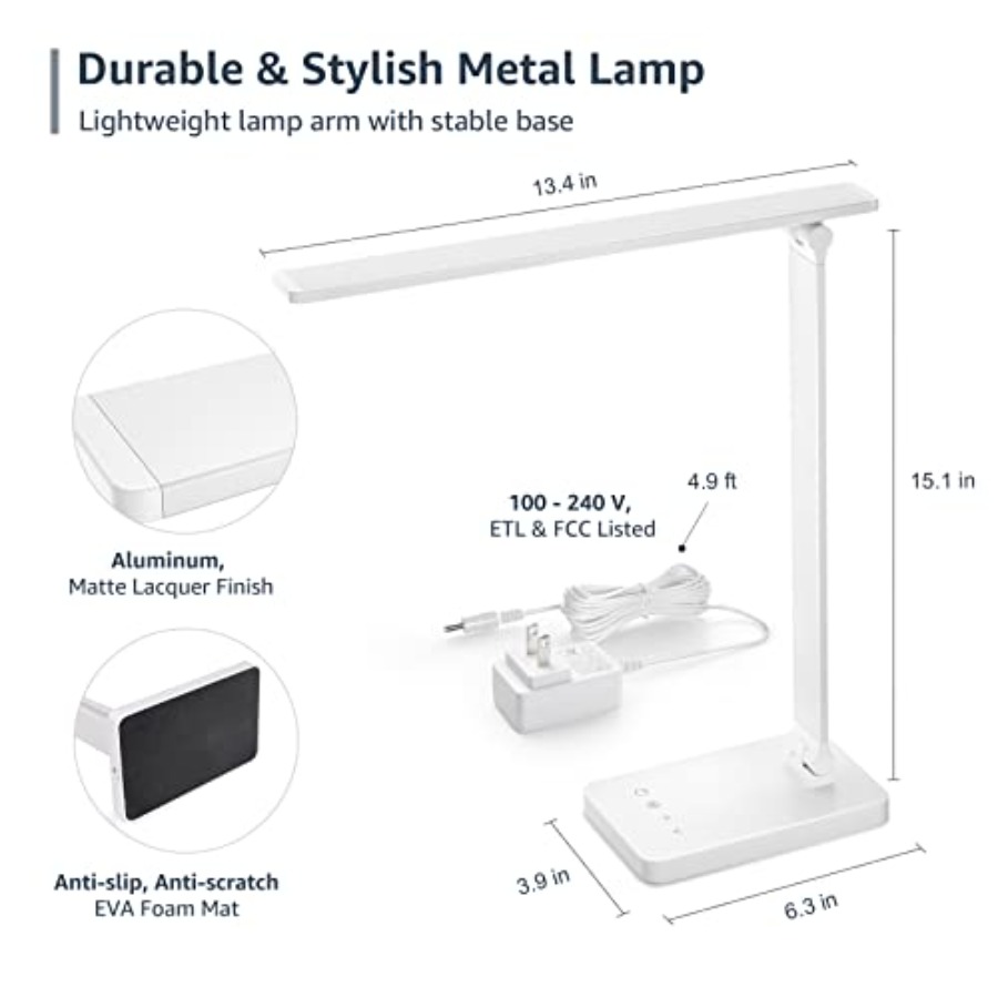 LED Desk Lamp, Metal Desk Ligh - Home Office Desk recension och pris