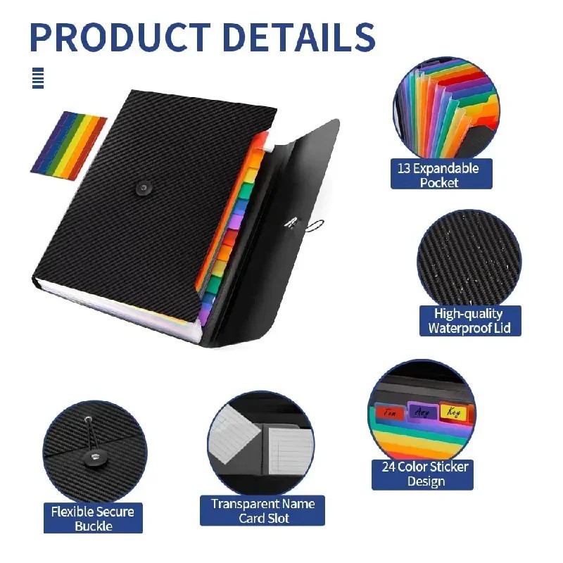 13 pockets expanding file fold - Home Office Travel Document recension och pris