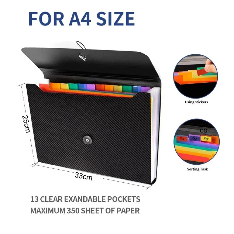 13 pockets expanding file fold - Home Office Travel Document recension och pris