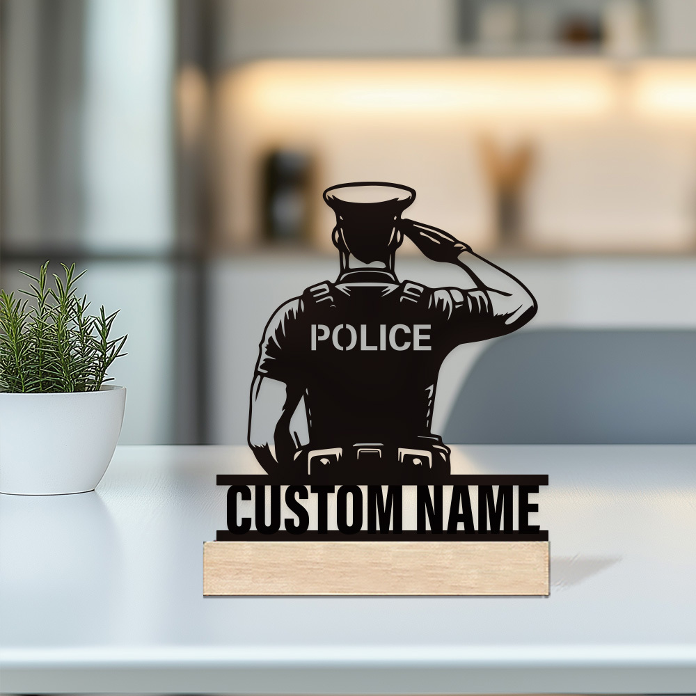 Personalized Metal Police Badg - Home Office Ideas recension och pris