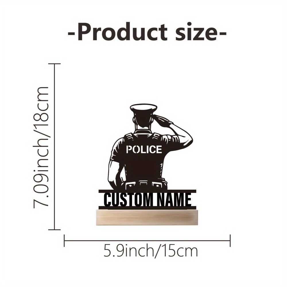 Personalized Metal Police Badg - Home Office Ideas recension och pris