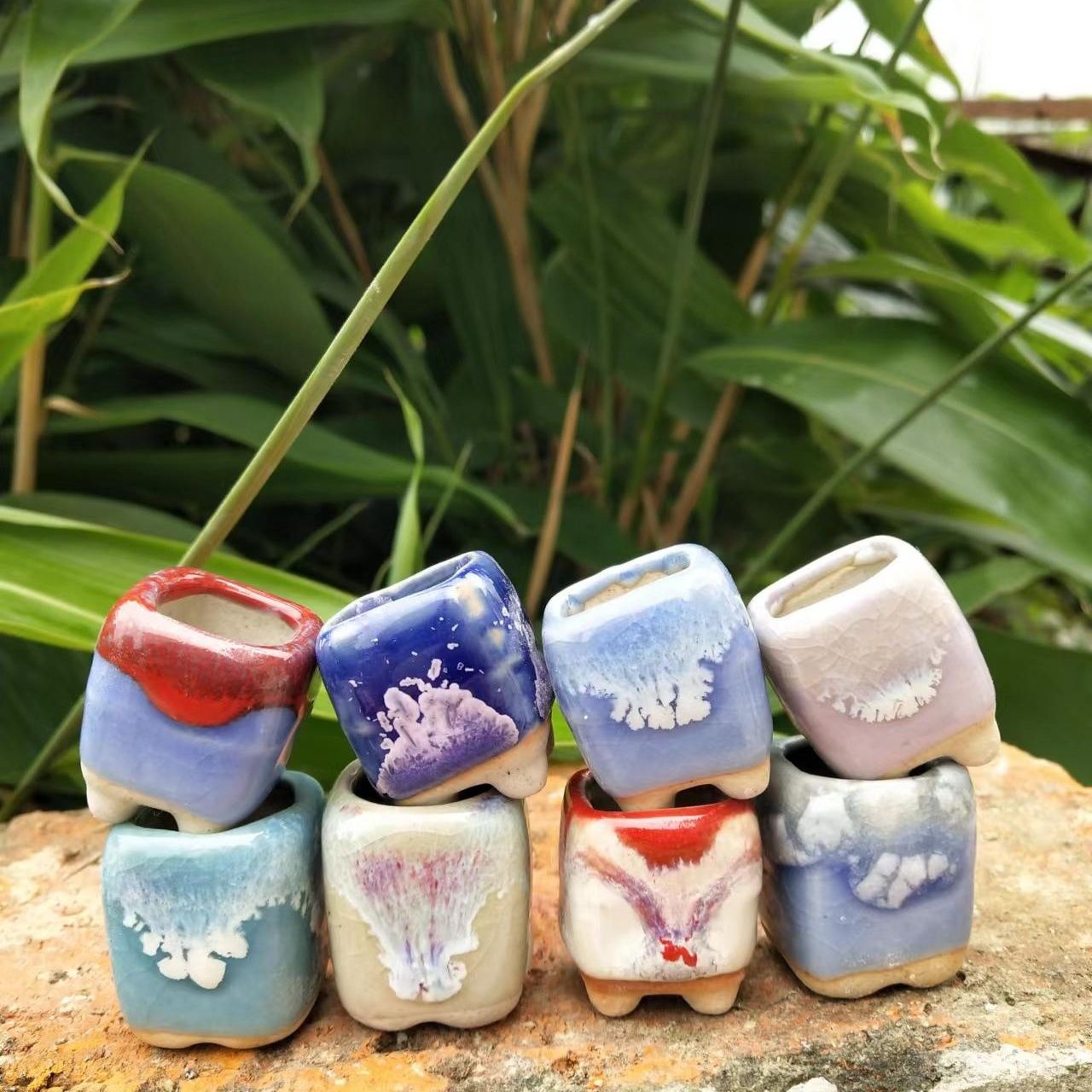 10Pcs Mini Ceramics Fowerpot M - Plant Desk Mini recension och pris
