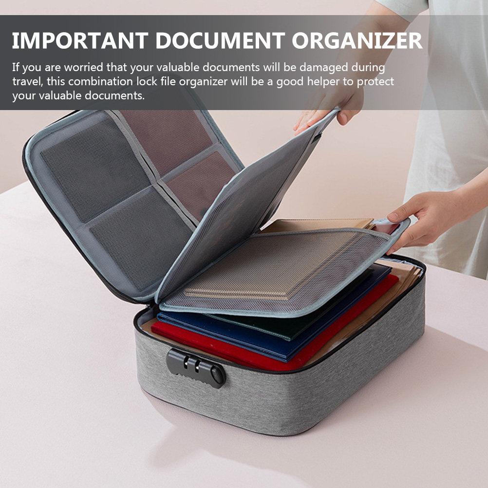 Portable Document Lock Box wit - Home Office Travel Document recension och pris