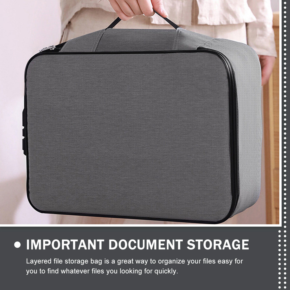 Portable Document Lock Box wit - Home Office Travel Document recension och pris