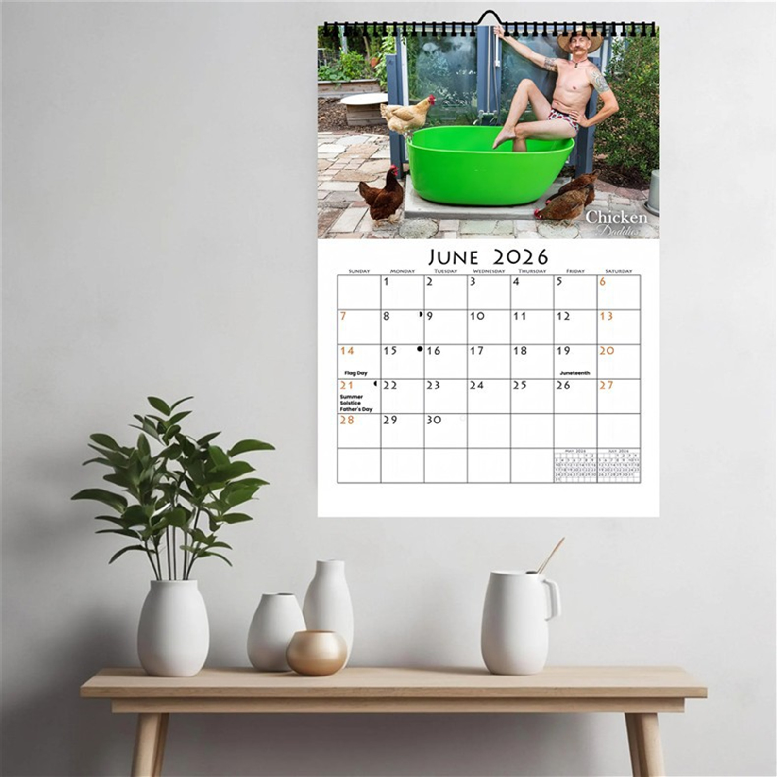 2026 Funny Chicken Daddy Wall  - Home Office Size recension och pris
