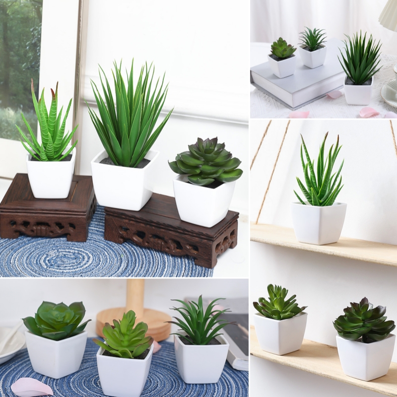 (A set of 3PCS) Simulated Mini - Plant Desk Mini recension och pris