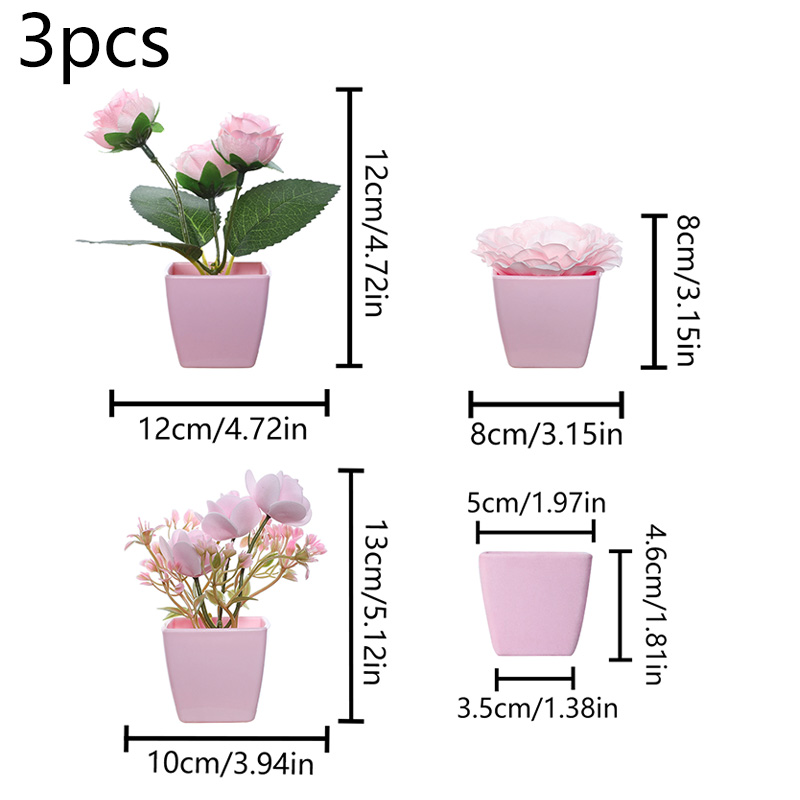 (A set of 3PCS) Simulated Mini - Plant Desk Mini recension och pris