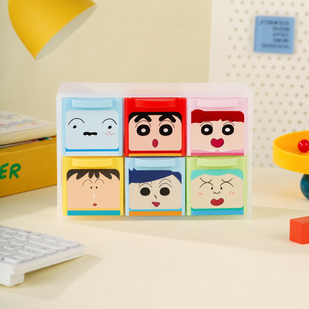 Genuine Crayon Shin-chan 6 Gri - Home Office Desk With Drawers recension och pris
