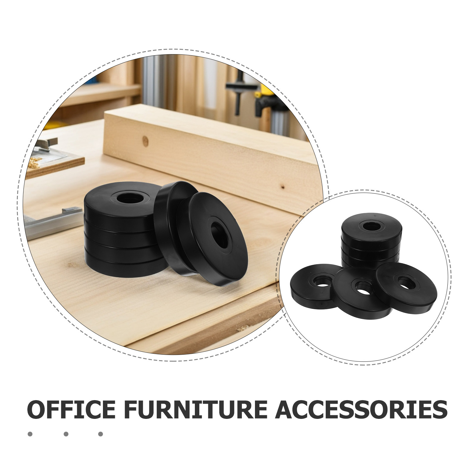 12Pcs Non Slip Round Caster Pa - Home Office Furniture recension och pris