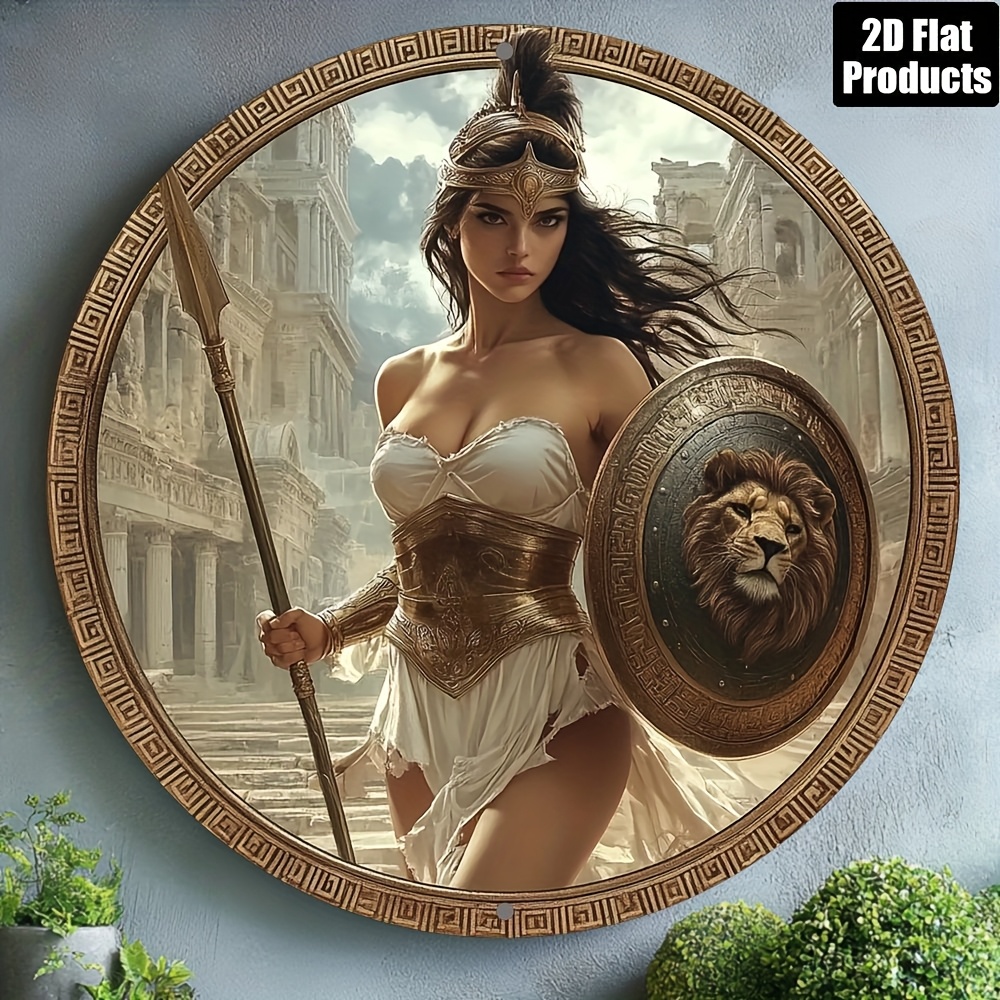 Vintage Greek Warrior Round Al - Home Office Ideas recension och pris