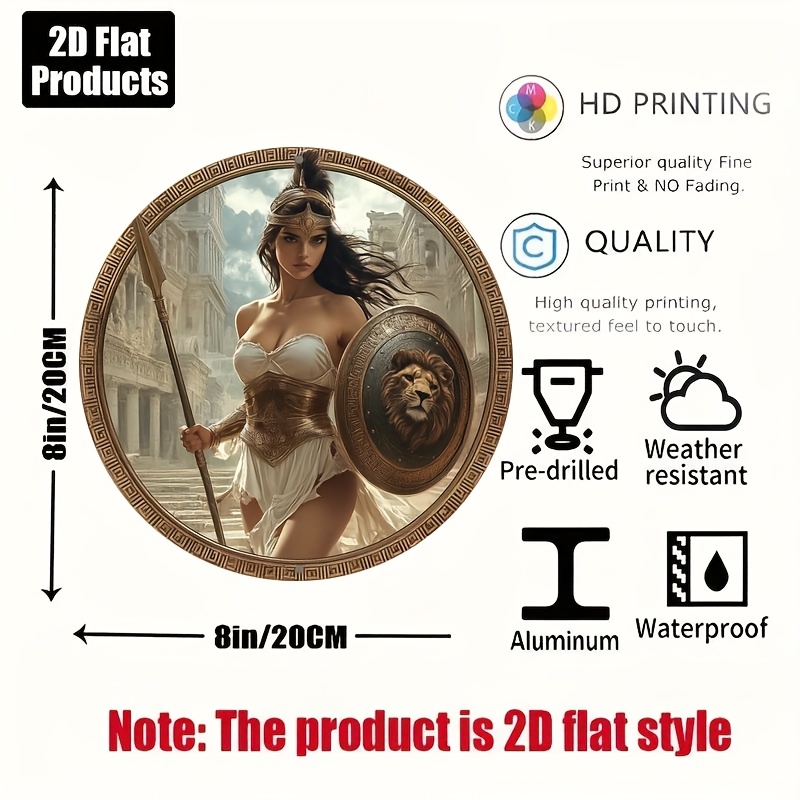 Vintage Greek Warrior Round Al - Home Office Ideas recension och pris