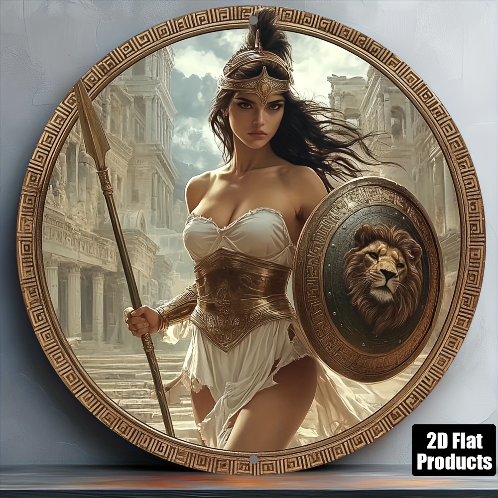 Vintage Greek Warrior Round Al - Home Office Ideas recension och pris