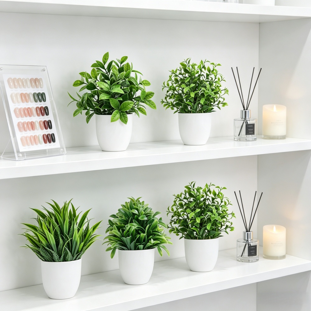 4pcs/set Mini Artificial Plant - Plant Desk Mini recension och pris