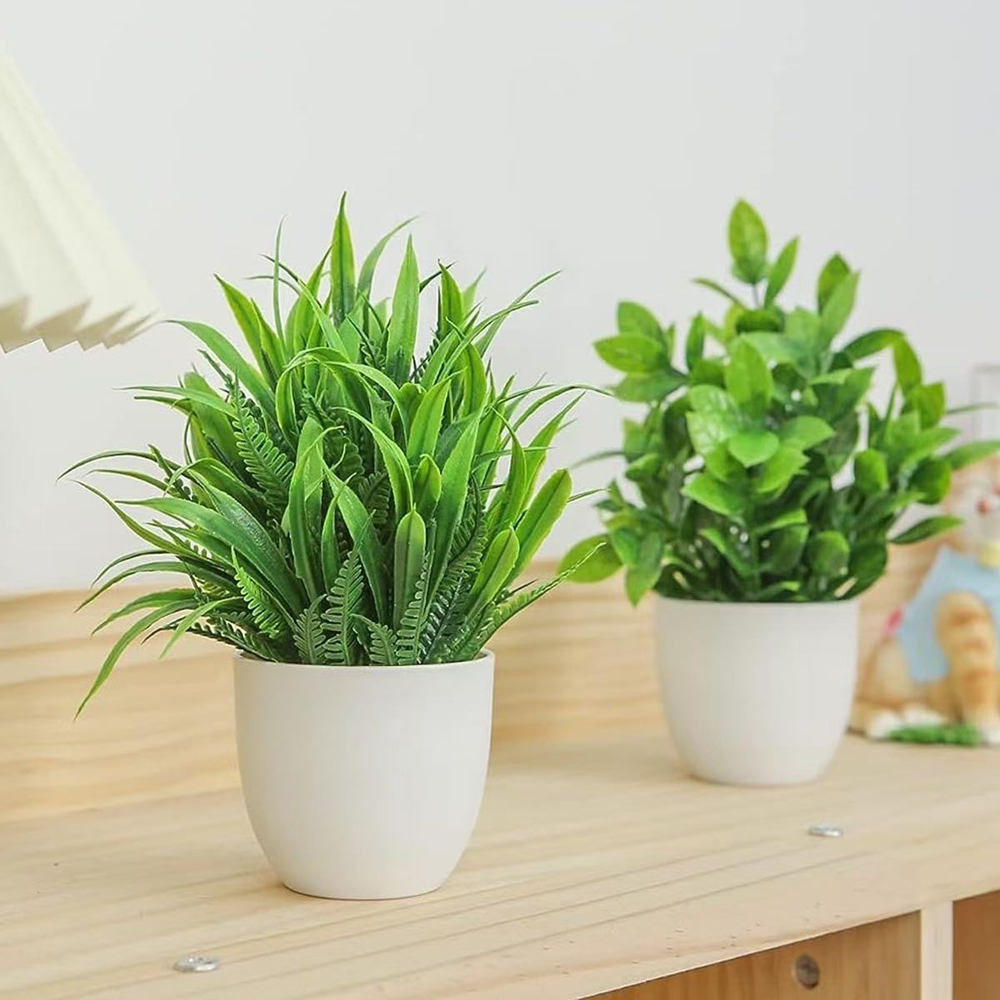 4pcs/set Mini Artificial Plant - Plant Desk Mini recension och pris